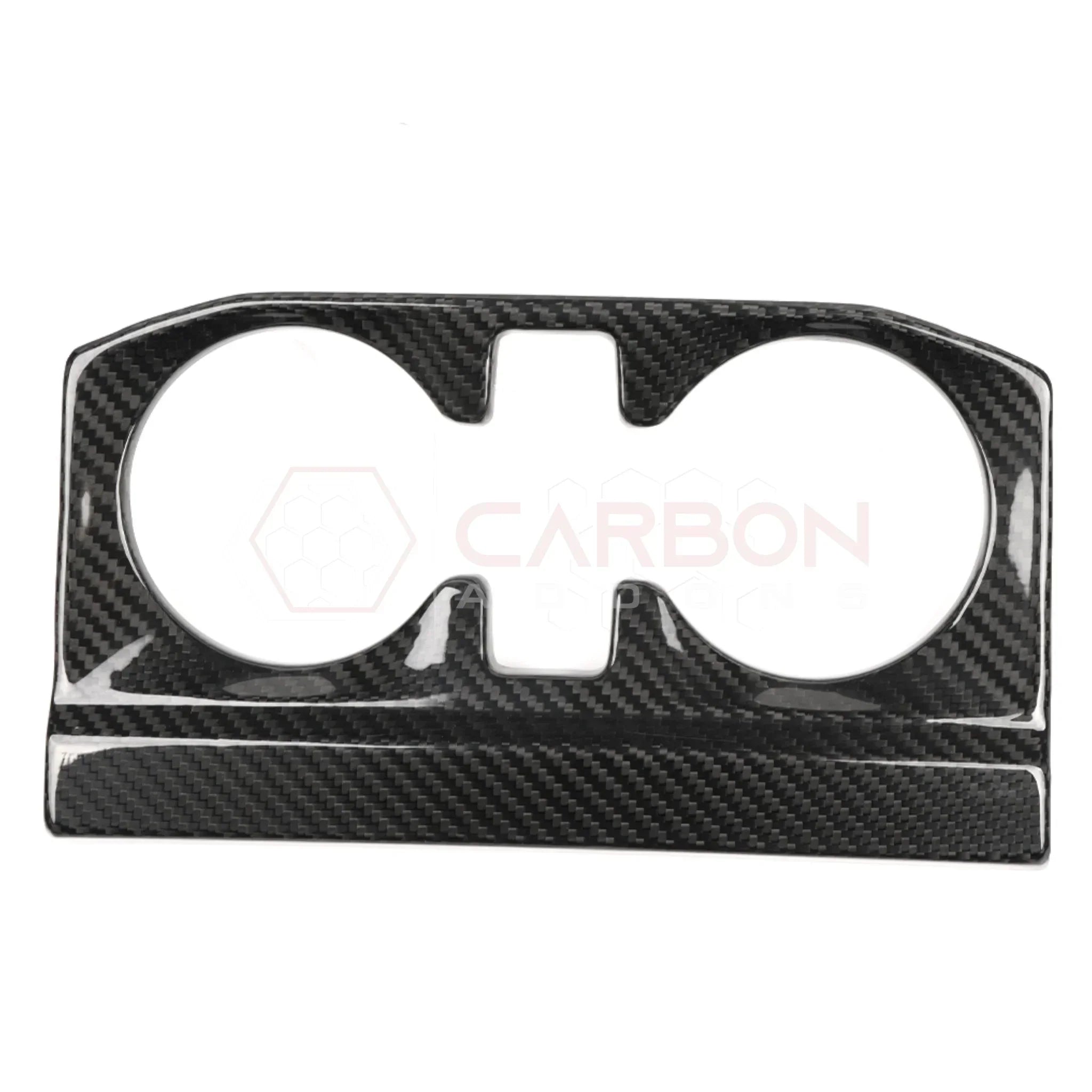 Real Carbon Fiber Rear Center Console Cup Holder Trim Bezel for 2021-2024 Ford F-150