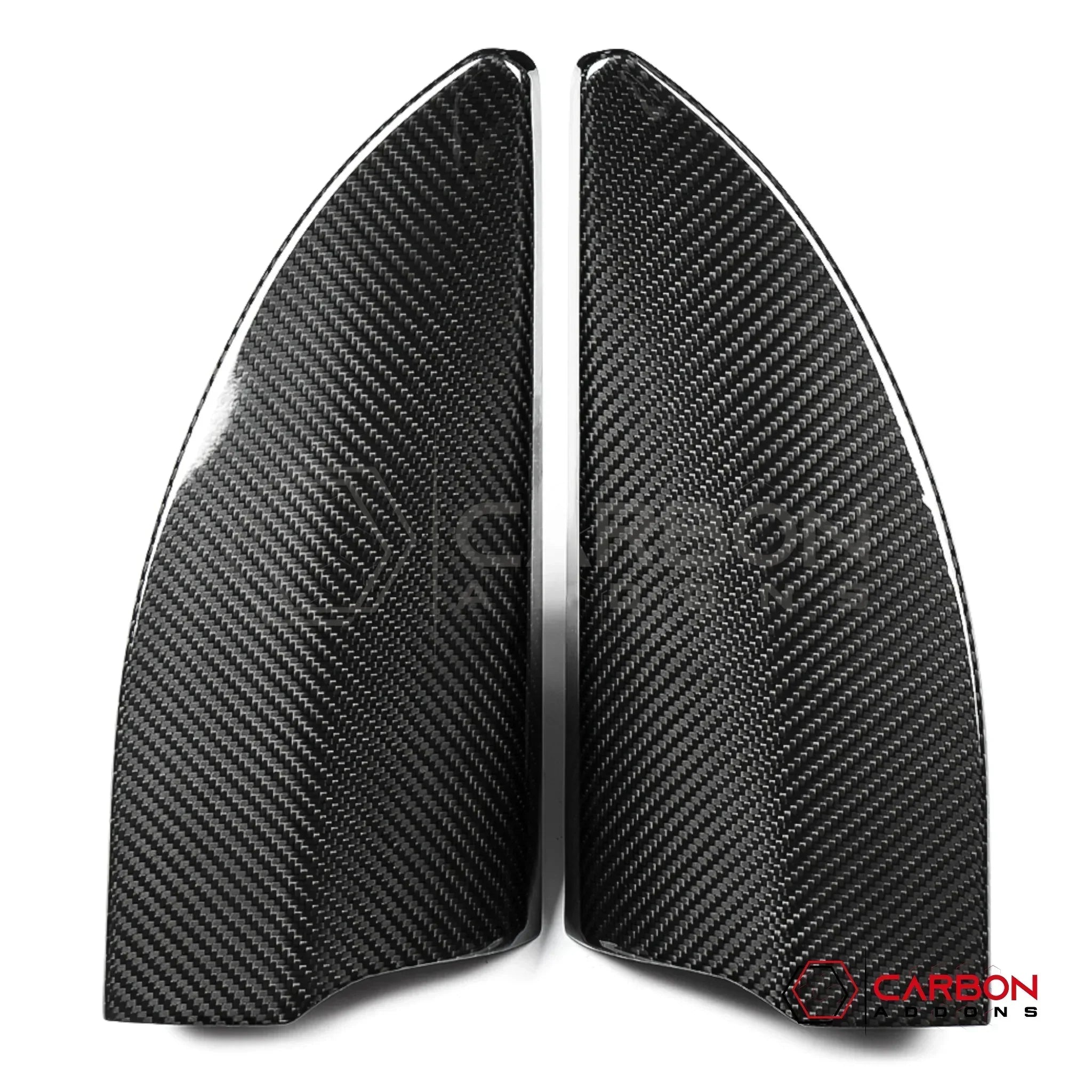 Real Carbon Fiber A-Pillar Speaker Trim Covers for 2021+ Ford F-150