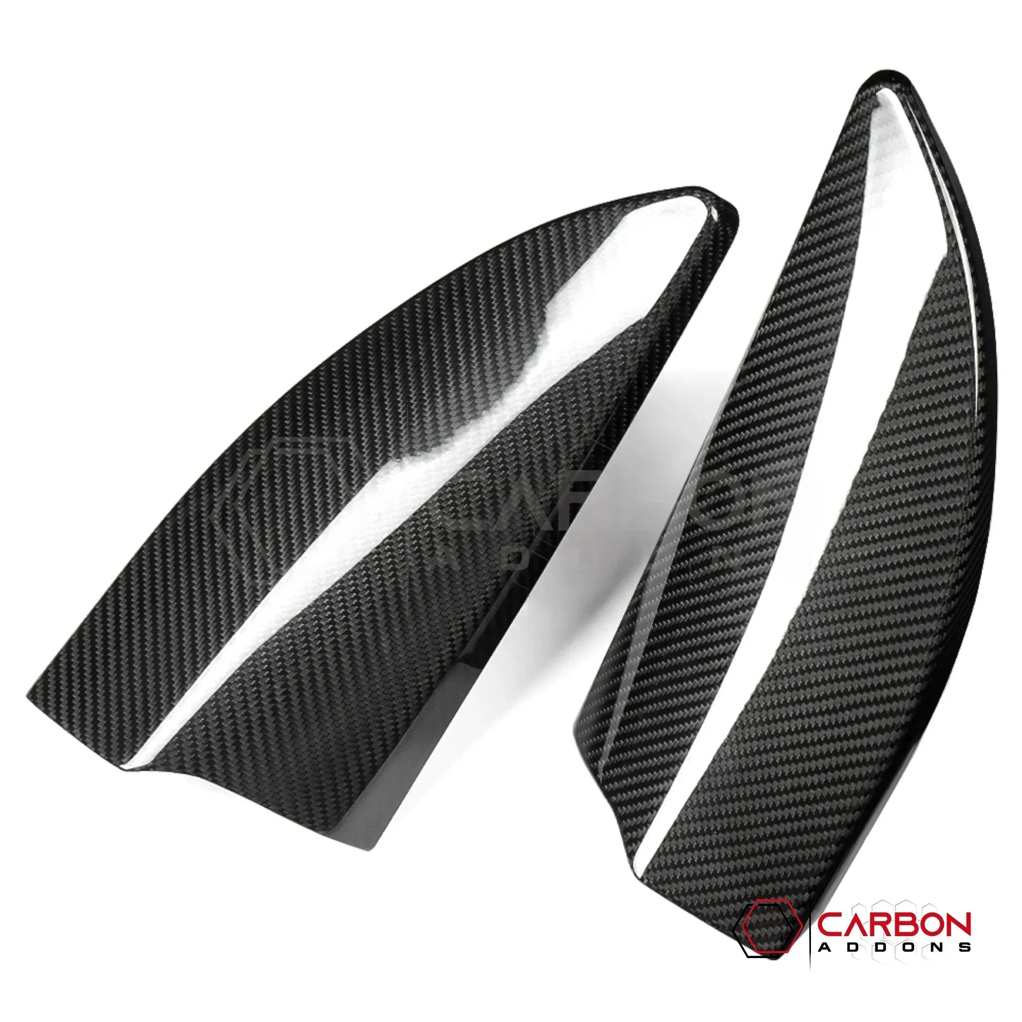 Real Carbon Fiber A-Pillar Speaker Trim Covers for 2021+ Ford F-150