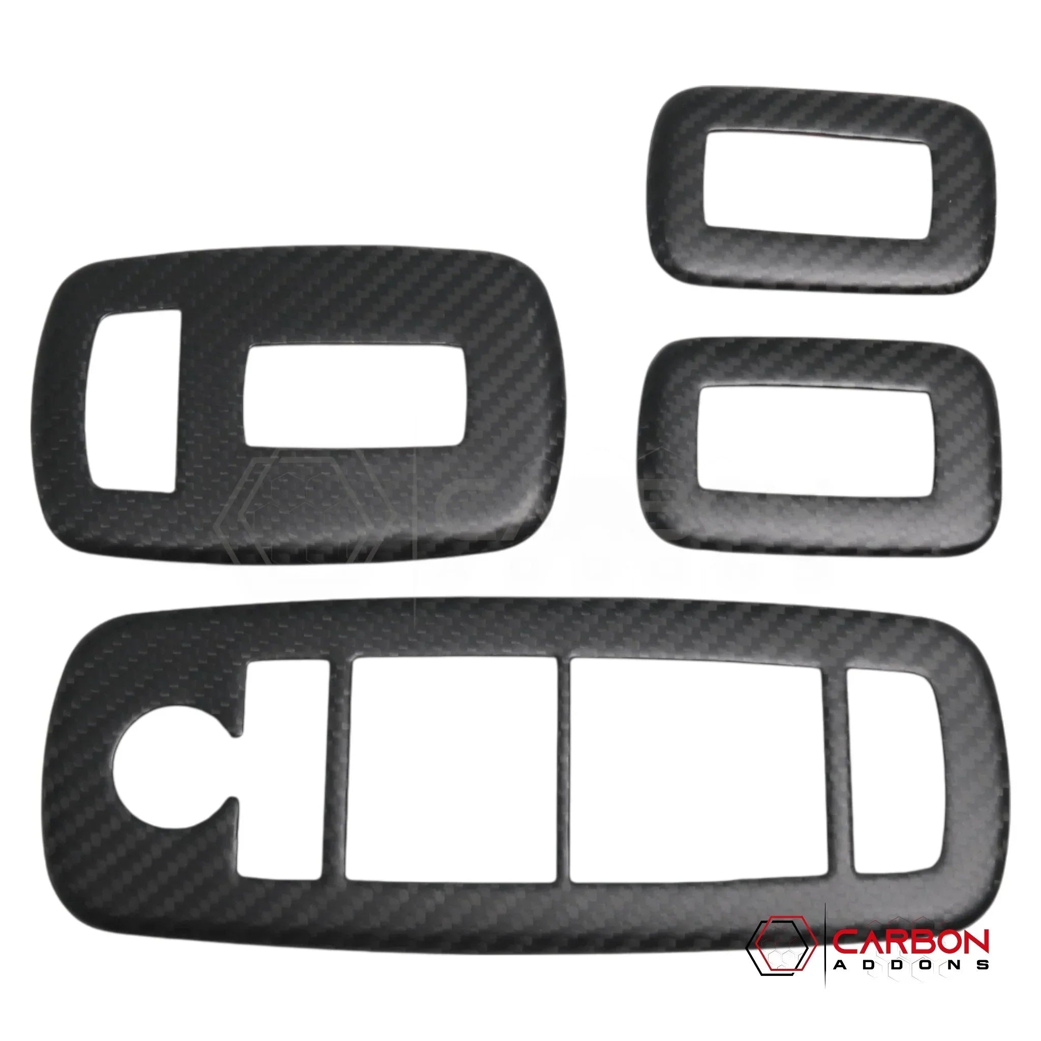 2019+ RAM 1500/TRX Interior Window Switch Trim Hard Carbon Fiber Cover