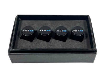 Jeep 4XE Black Knurled Valve Stem Caps
