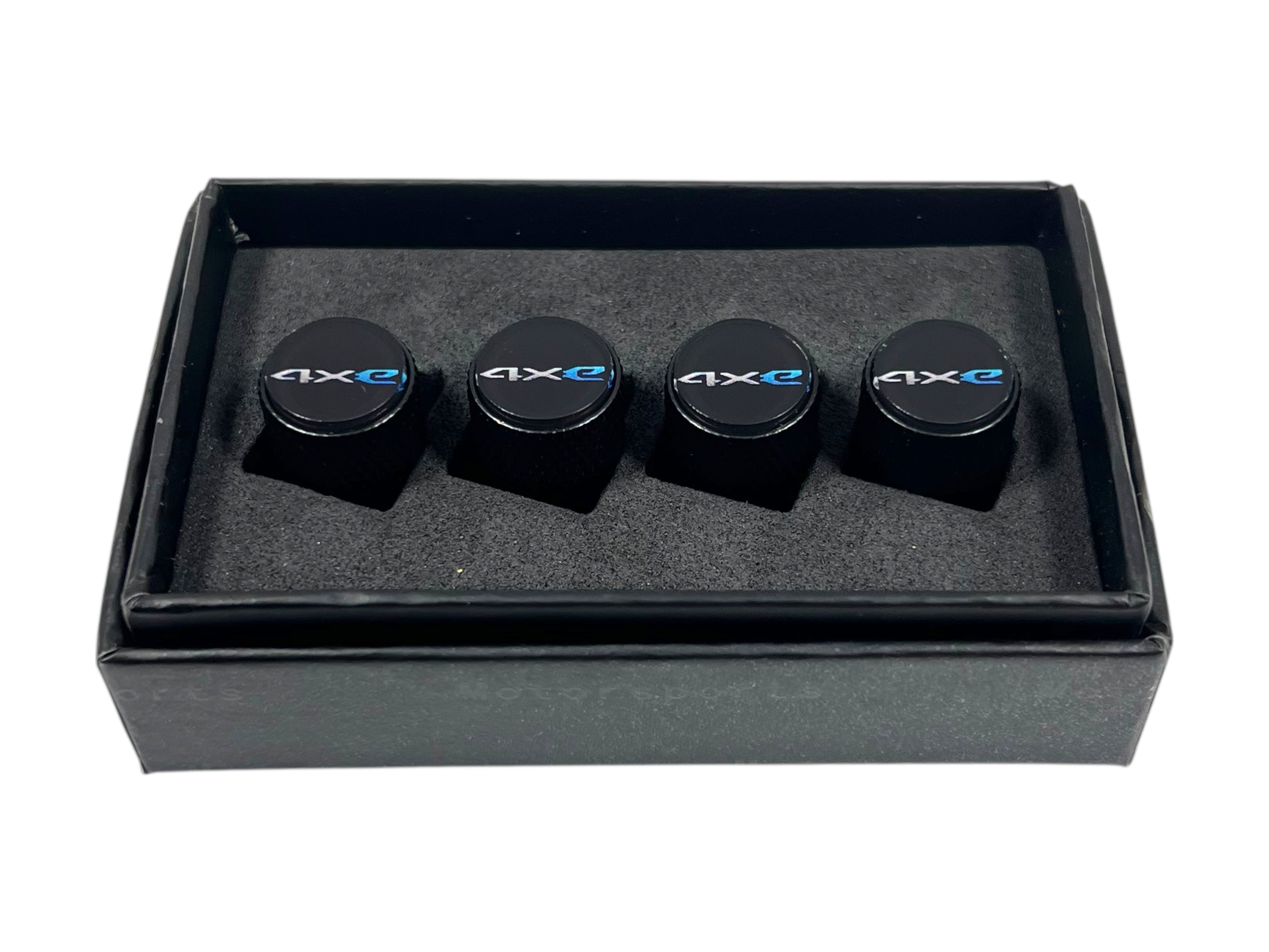 Jeep 4XE Black Knurled Valve Stem Caps