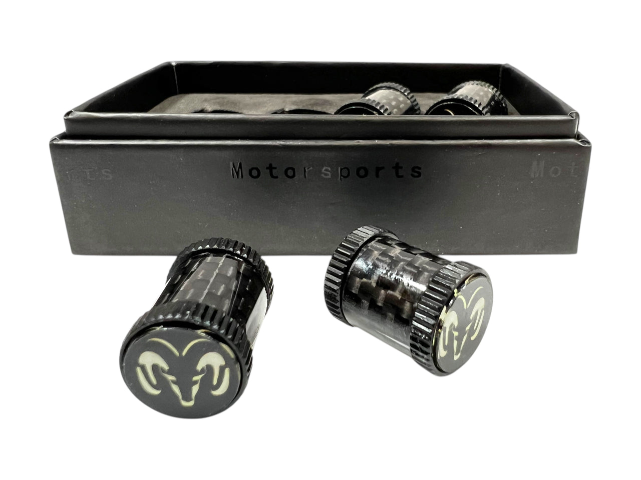 Ram Head Carbon Fiber Valve Stem Caps