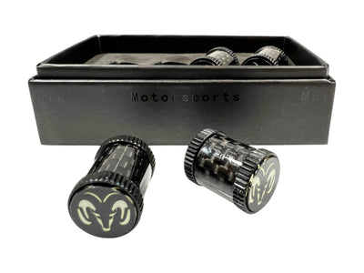 Ram Head Carbon Fiber Valve Stem Caps