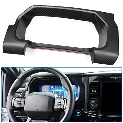 Real Carbon Fiber Gauge Cluster Trim Cover for 2024+ Ford F-150 & Raptor