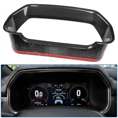 Real Carbon Fiber Gauge Cluster Trim Cover for 2021-2023 Ford F-150