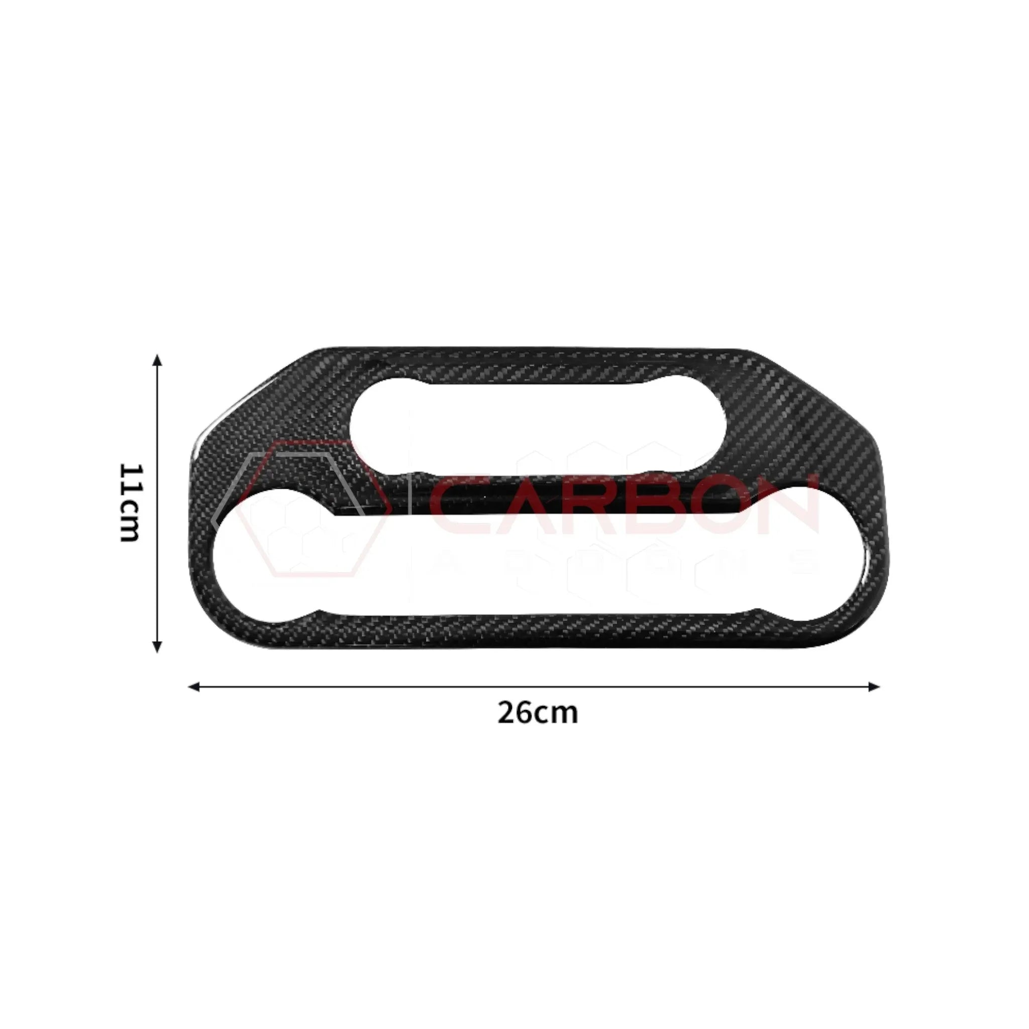 Real Carbon Fiber Radio & AC Control Panel Cover For 2021+ Ford Bronco