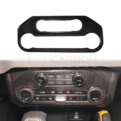 Real Carbon Fiber Radio & AC Control Panel Cover For 2021+ Ford Bronco
