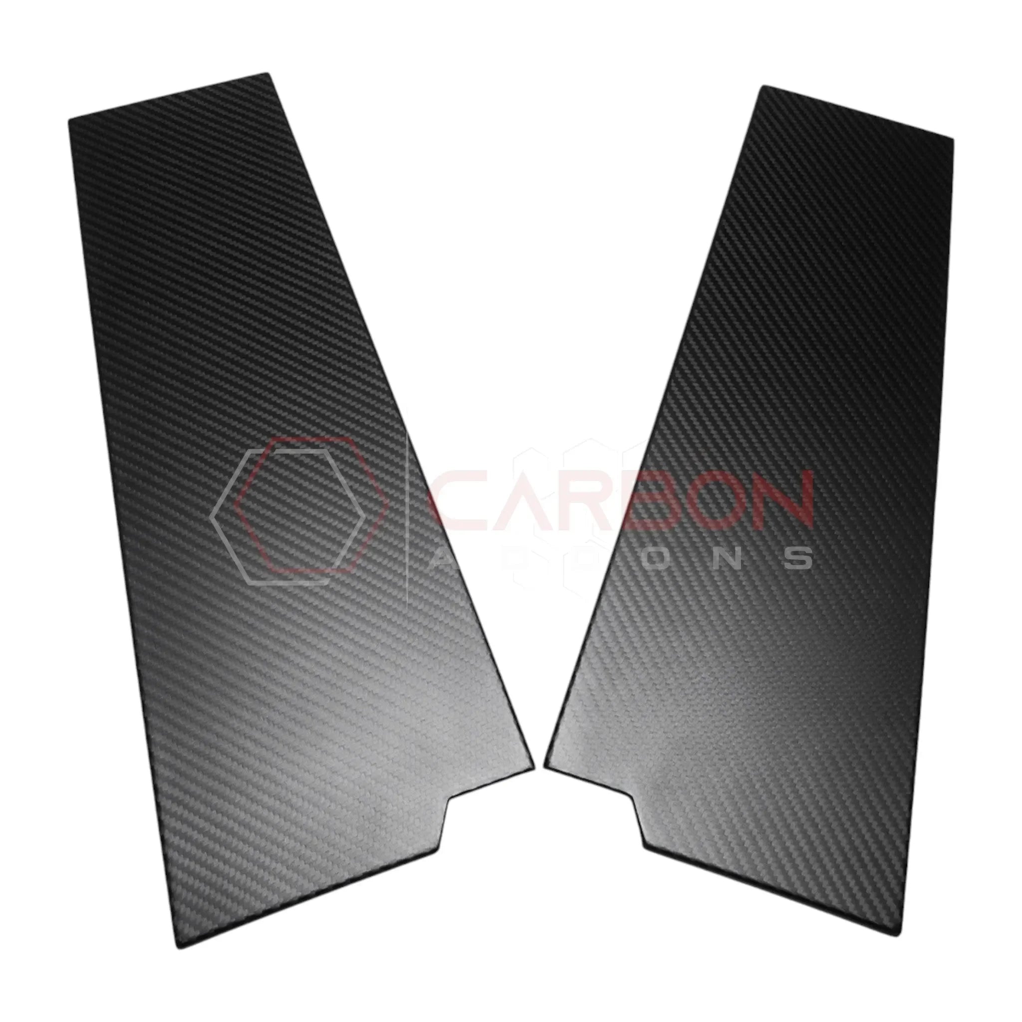 2021+ Ford Bronco 4-Door Real Dry Carbon Fiber B-Pillar Trim Covers (Glossy or Matte)