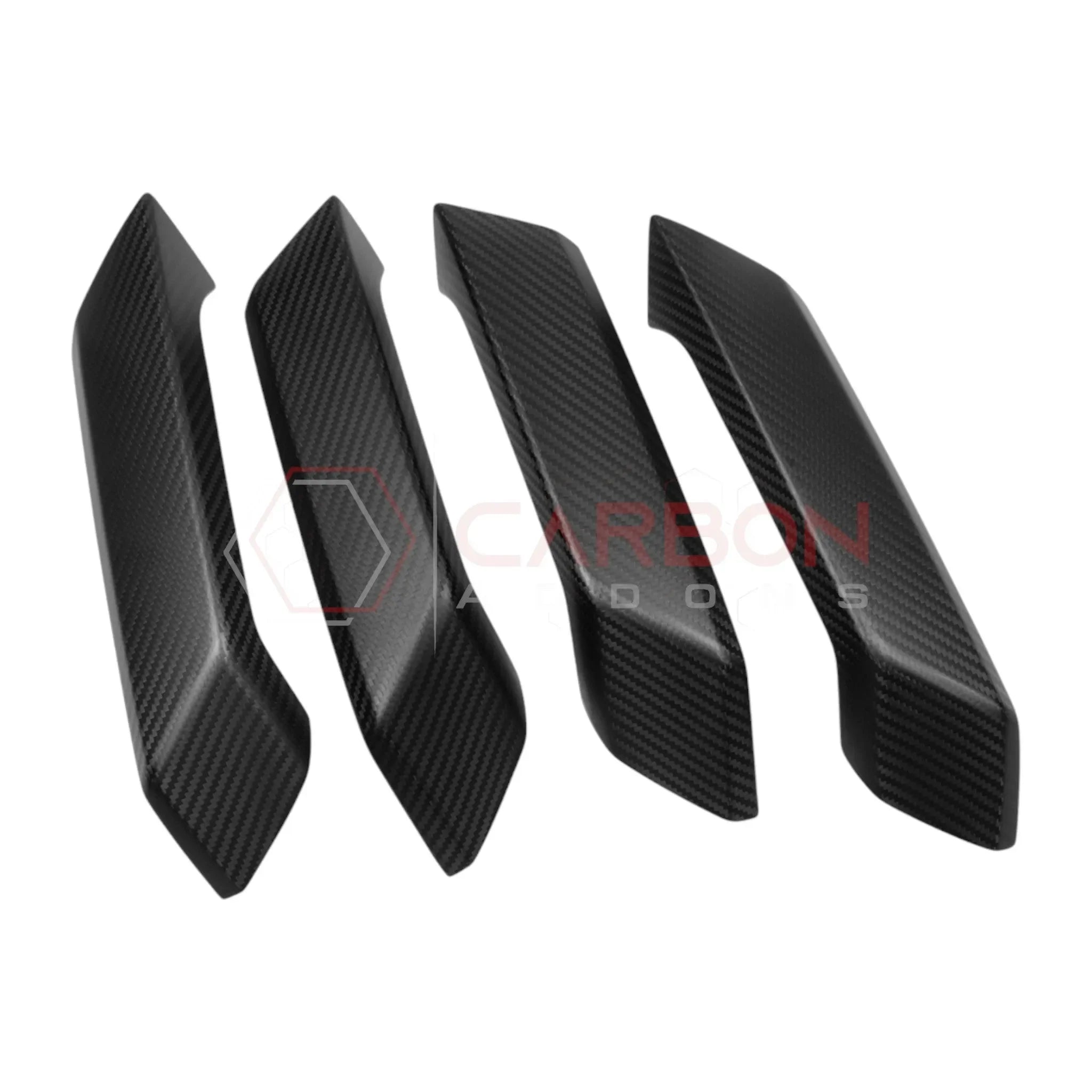 Real Carbon Fiber Interior Lower Door Handle Trim Covers For 2021+ Bronco
