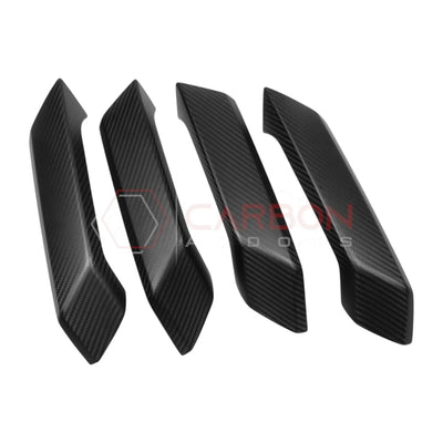 Real Carbon Fiber Interior Lower Door Handle Trim Covers For 2021+ Bronco