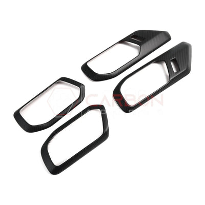 Real Carbon Fiber Interior Door Handle Trim Covers For 2021+ Ford Bronco