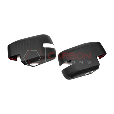 Real Carbon Fiber Mirror Cap Cover with Turn Signal For 2021+ Ford Bronco