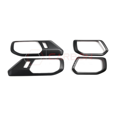 Real Carbon Fiber Interior Door Handle Trim Covers For 2021+ Ford Bronco