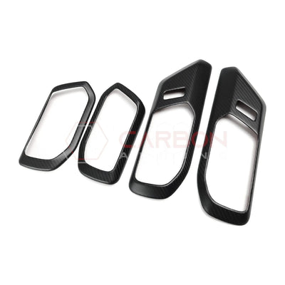 Real Carbon Fiber Interior Door Handle Trim Covers For 2021+ Ford Bronco