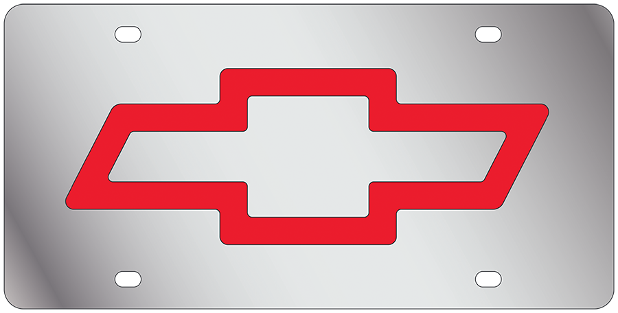 Chevrolet Bowtie Stainless Steel License Plate