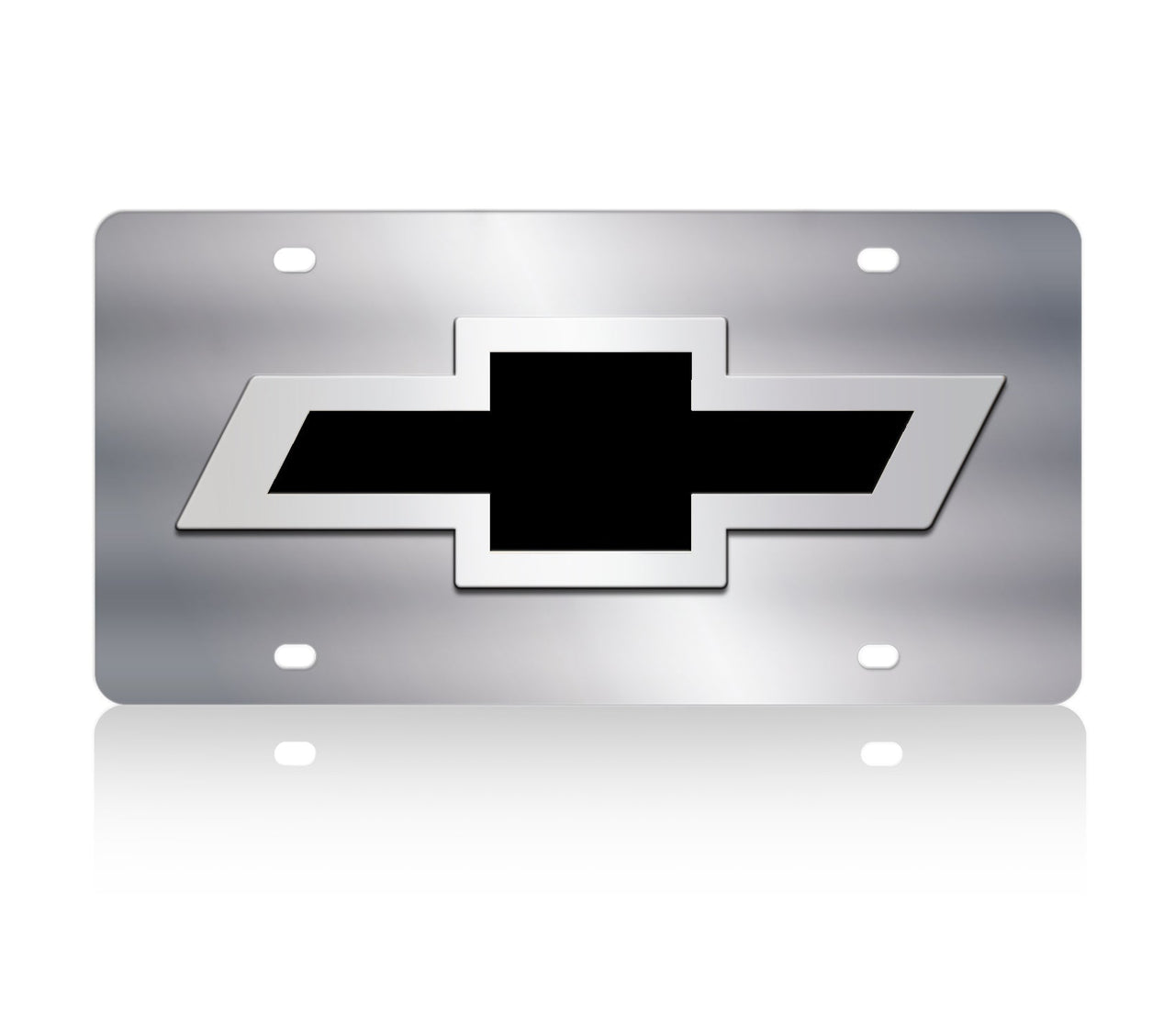 Chevrolet Bowtie Stainless Steel License Plate
