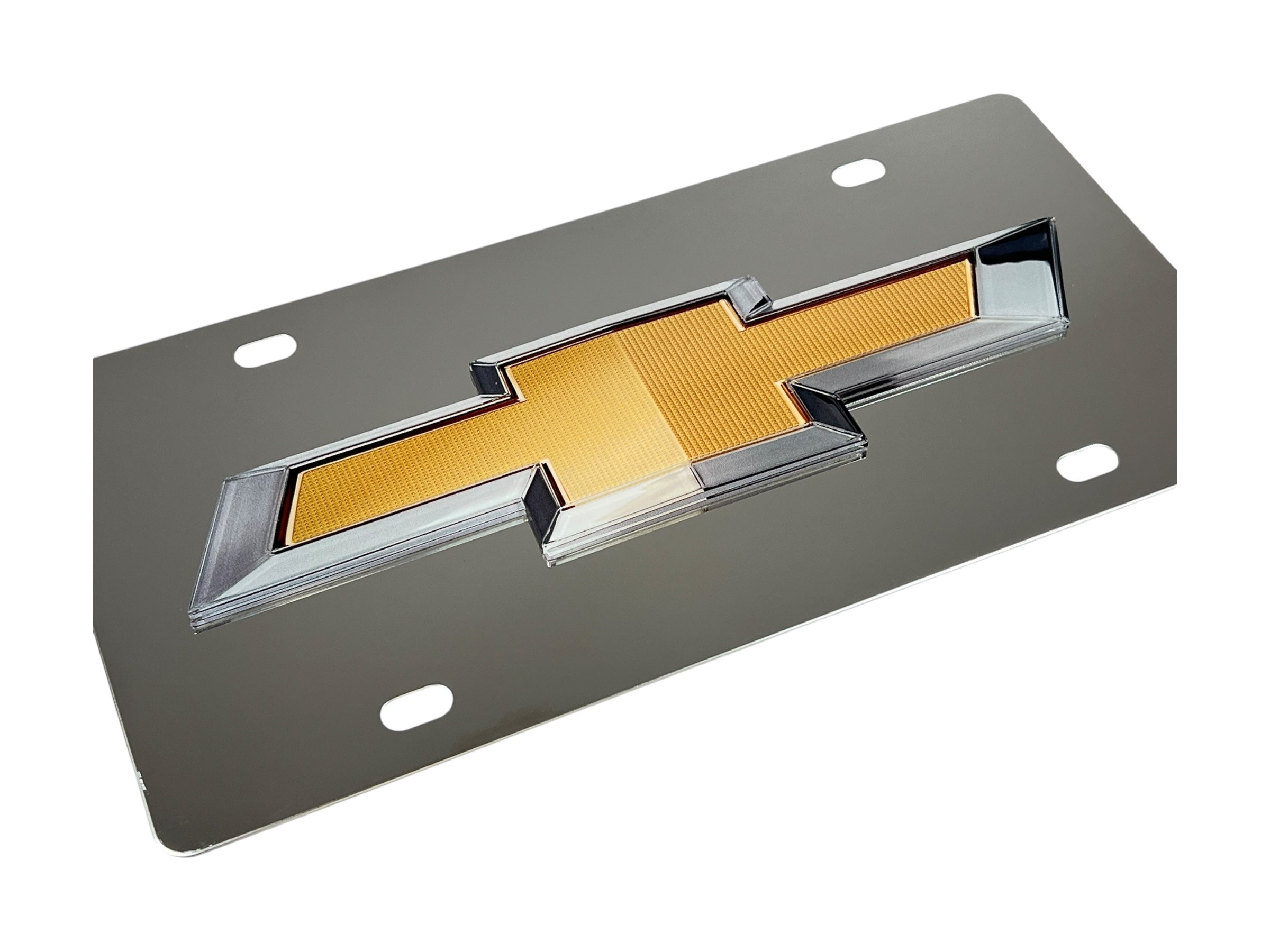 Chevrolet Bowtie Stainless Steel License Plate