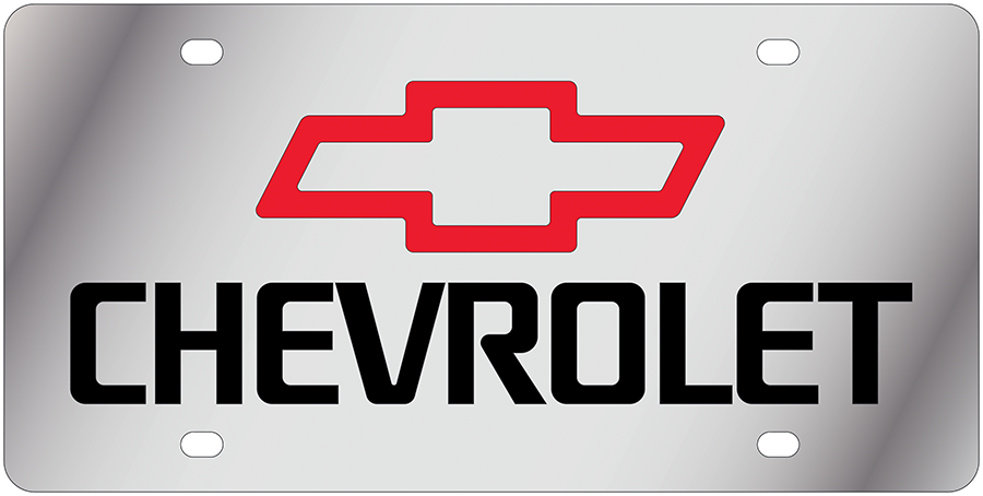 Chevrolet Bowtie Stainless Steel License Plate