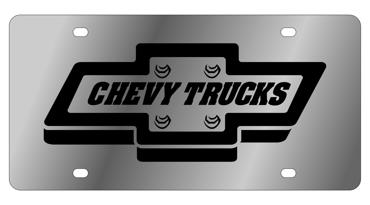 Chevrolet Retro Trucks Stainless Steel License Plate