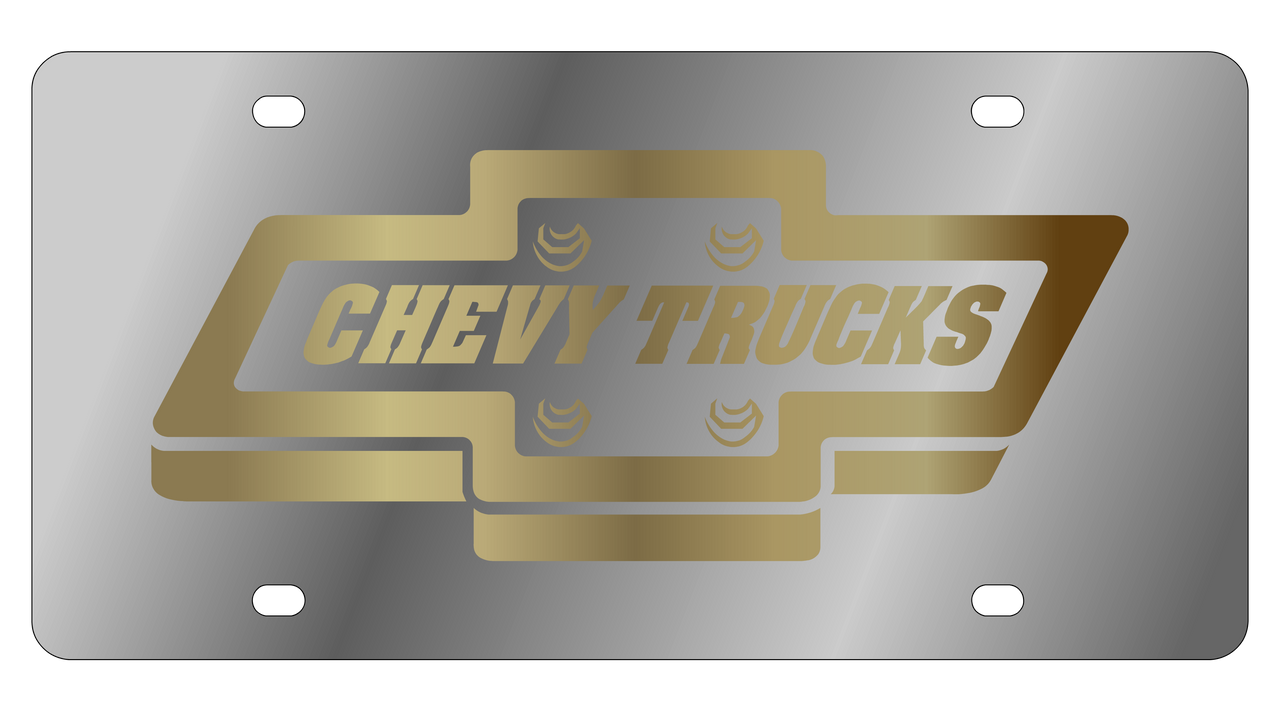 Chevrolet Retro Trucks Stainless Steel License Plate