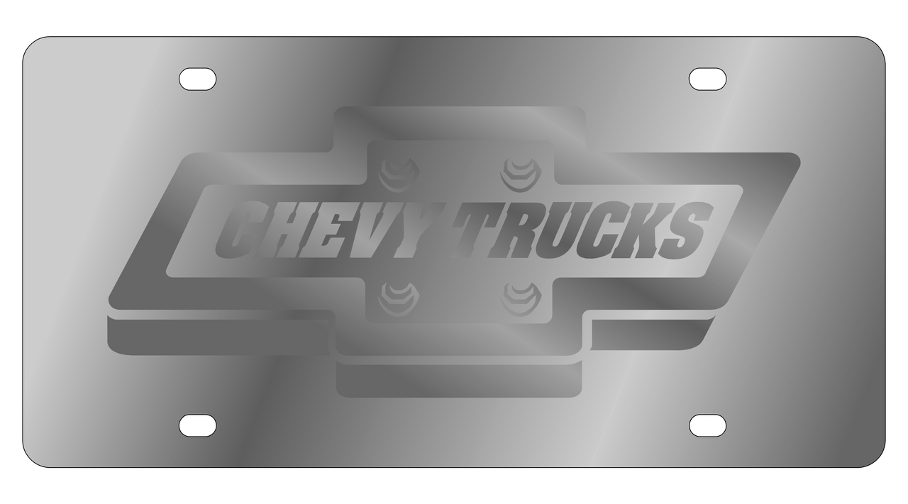 Chevrolet Retro Trucks Stainless Steel License Plate