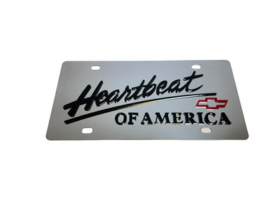 Chevrolet Heartbeat of America Stainless Steel License Plate