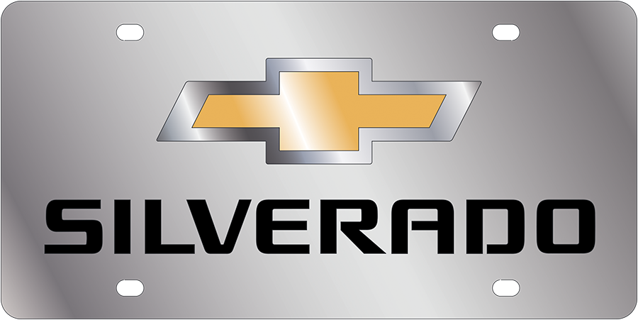 Chevrolet Silverado Stainless Steel License Plate