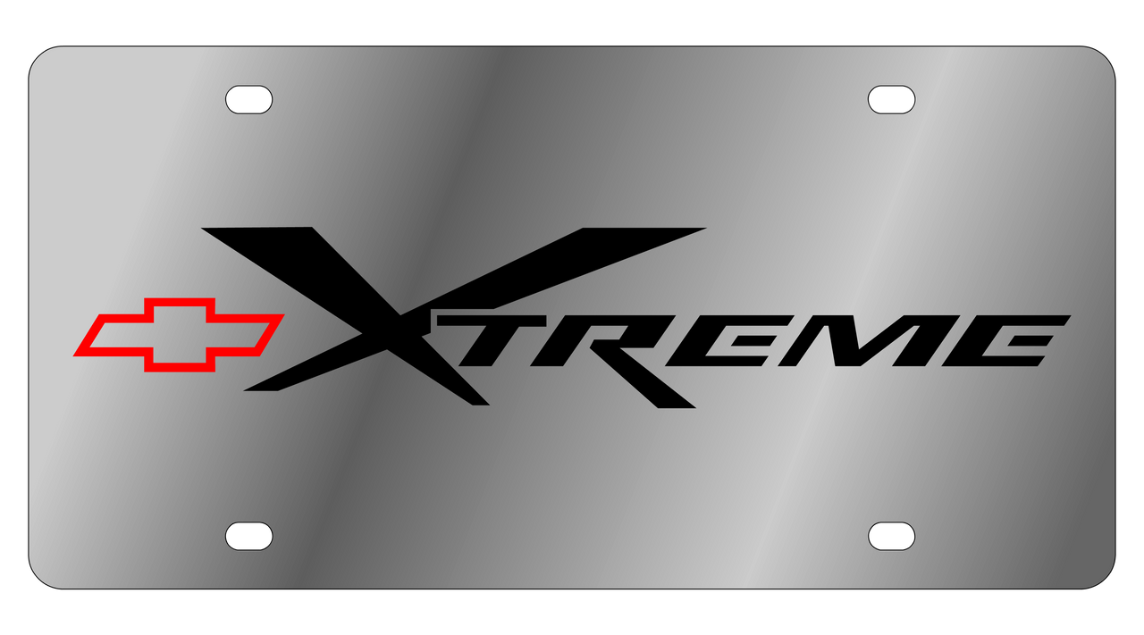 Chevrolet Xtreme Stainless Steel License Plate