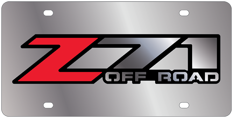 Chevrolet Z71 Off Road Stainless Steel License Plate