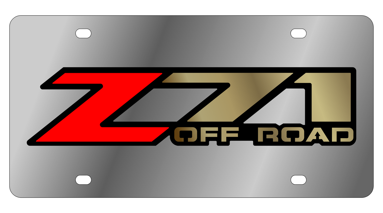 Chevrolet Z71 Off Road Stainless Steel License Plate