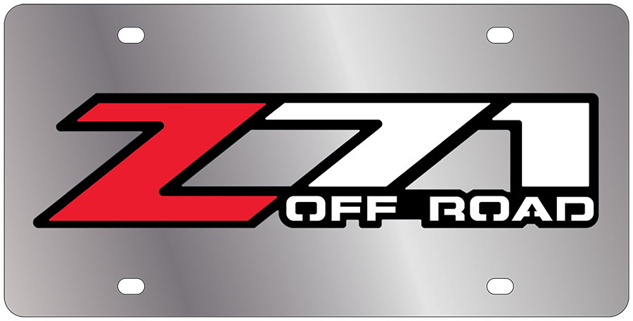 Chevrolet Z71 Off Road Stainless Steel License Plate