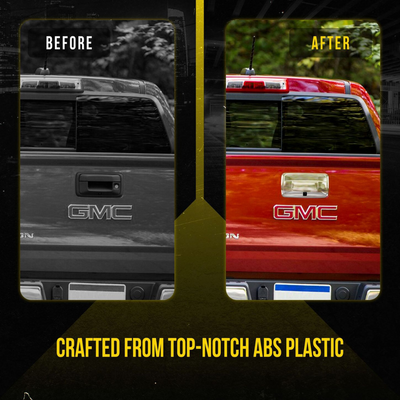 2014-2018 Chevrolet Silverado 1500, 14-20 Chevrolet Colorado, 14-18 GMC Sierra 1500, 15-19 GMC Canyon 2 PCS Chrome Tape-on Tailgate Handle Cover