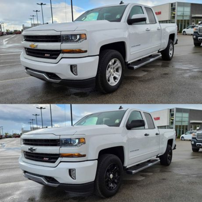 2014-2018 Chevrolet Silverado 1500, 14-18 GMC Sierra 1500 2 PCS Top Gloss Black Replacement Mirror Cover