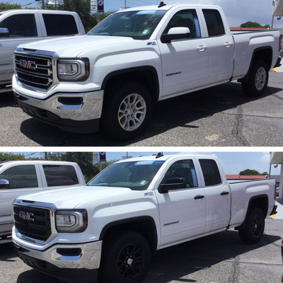 2014-2018 Chevrolet Silverado 1500, 14-18 GMC Sierra 1500 2 PCS Top Gloss Black Replacement Mirror Cover