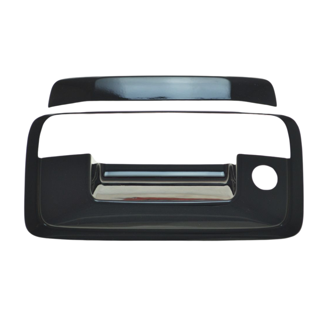2014-2019 Chevrolet Silverado 1500, 14-20 Chevrolet Colorado, 15-19 GMC Canyon, 15-16, 18-19 GMC Sierra 1500 2 PCS Gloss Black Tape-on Tailgate Handle Cover