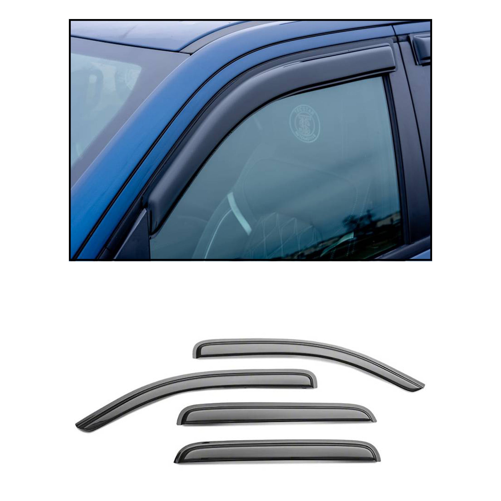 2011-2017 Jeep Compass Rain Guards Tape On | Black Horse Off Road - Image 1