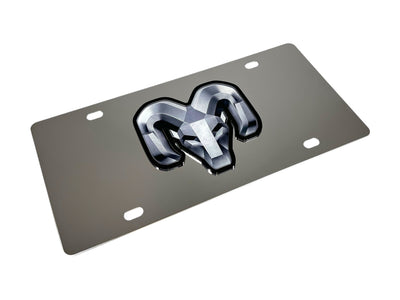 Ram Stainless Steel License Plate