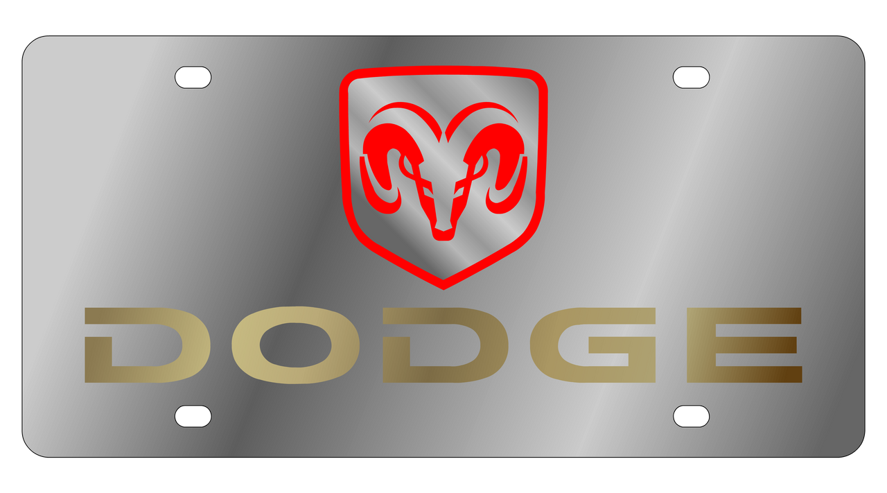 Dodge Stainless Steel License Plate