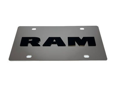 Ram Stainless Steel License Plate