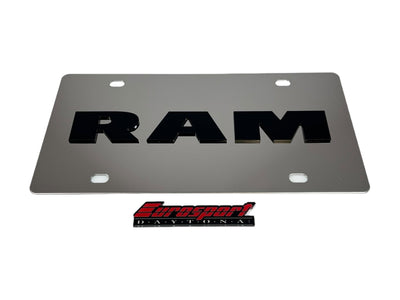 Ram Stainless Steel License Plate
