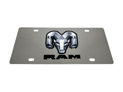 Ram Stainless Steel License Plate
