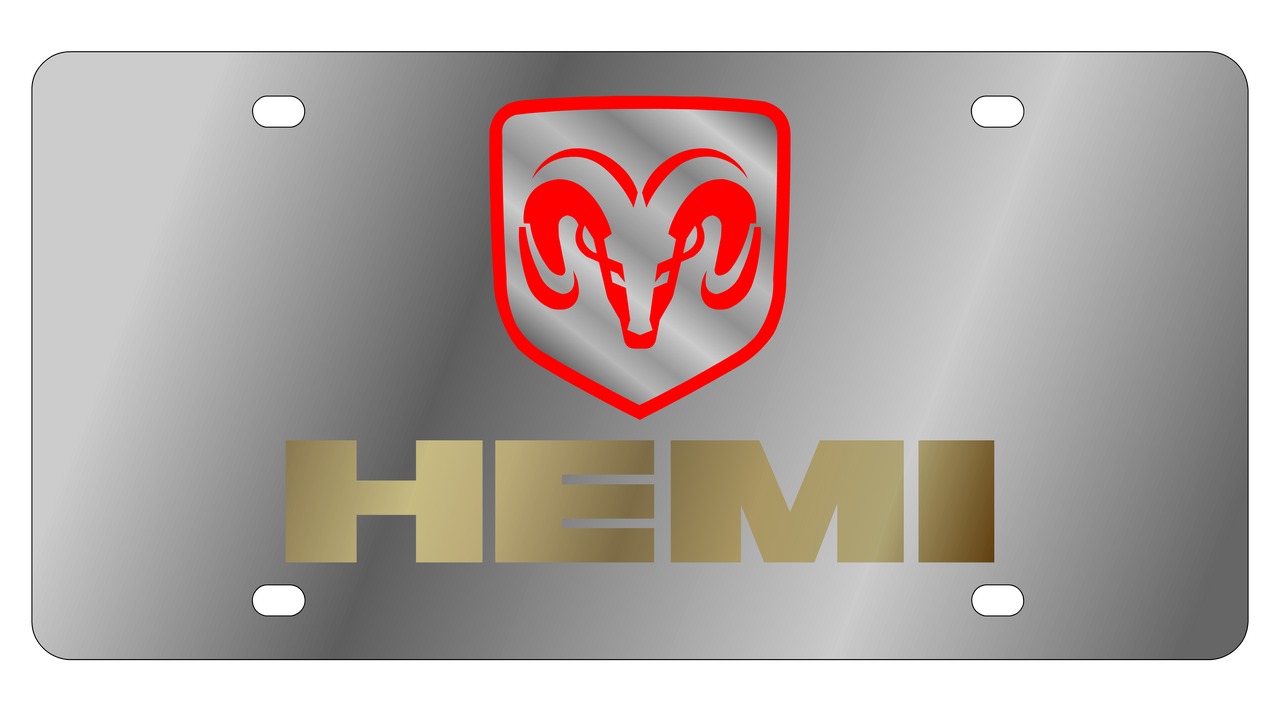 Dodge Hemi Stainless Steel License Plate