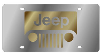 Jeep Grill Stainless Steel License Plate
