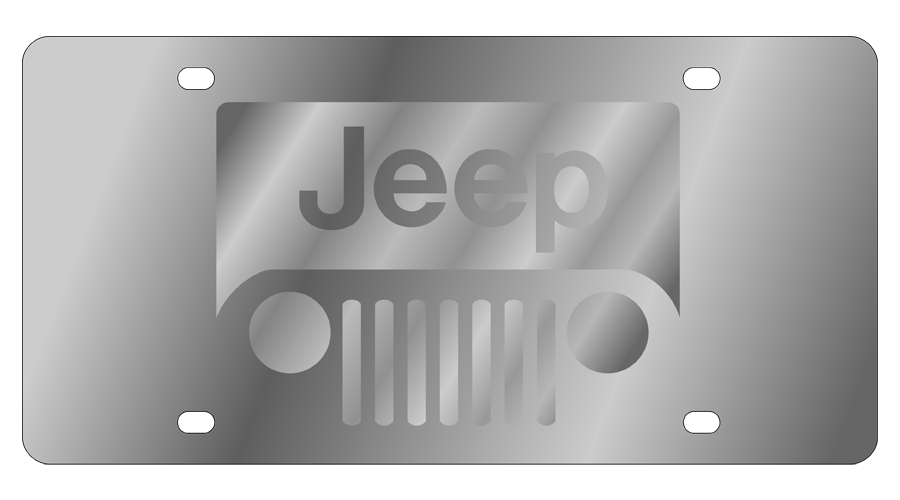 Jeep Grill Stainless Steel License Plate