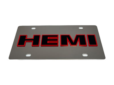 Mopar HEMI Stainless Steel License Plate
