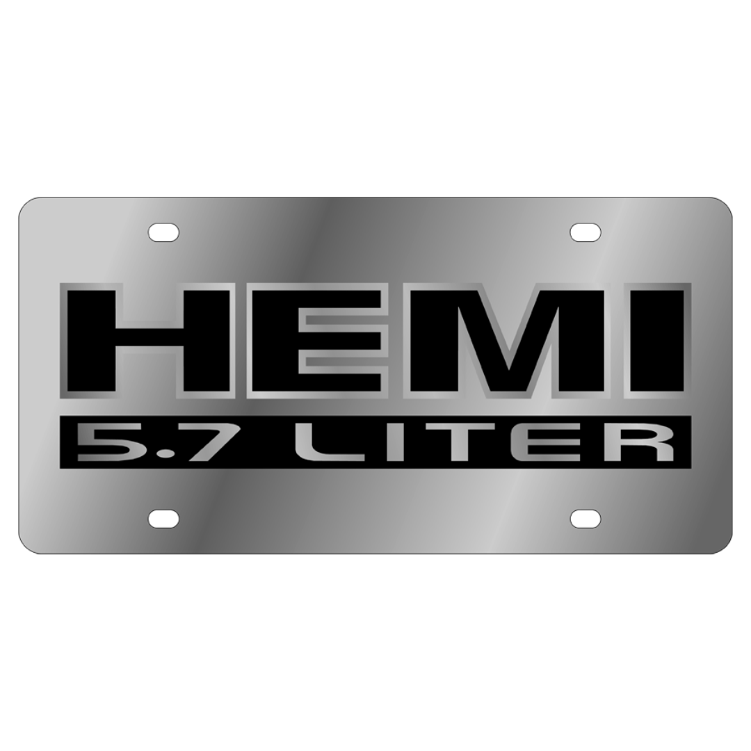 2006 HEMI 5.7 Stainless Steel License Plate