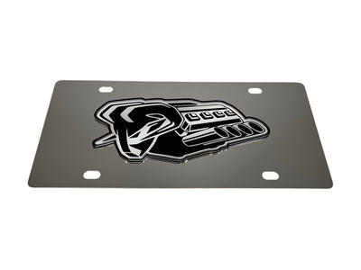 Ram Hemi Badge of Protest Stainless Steel License Plate