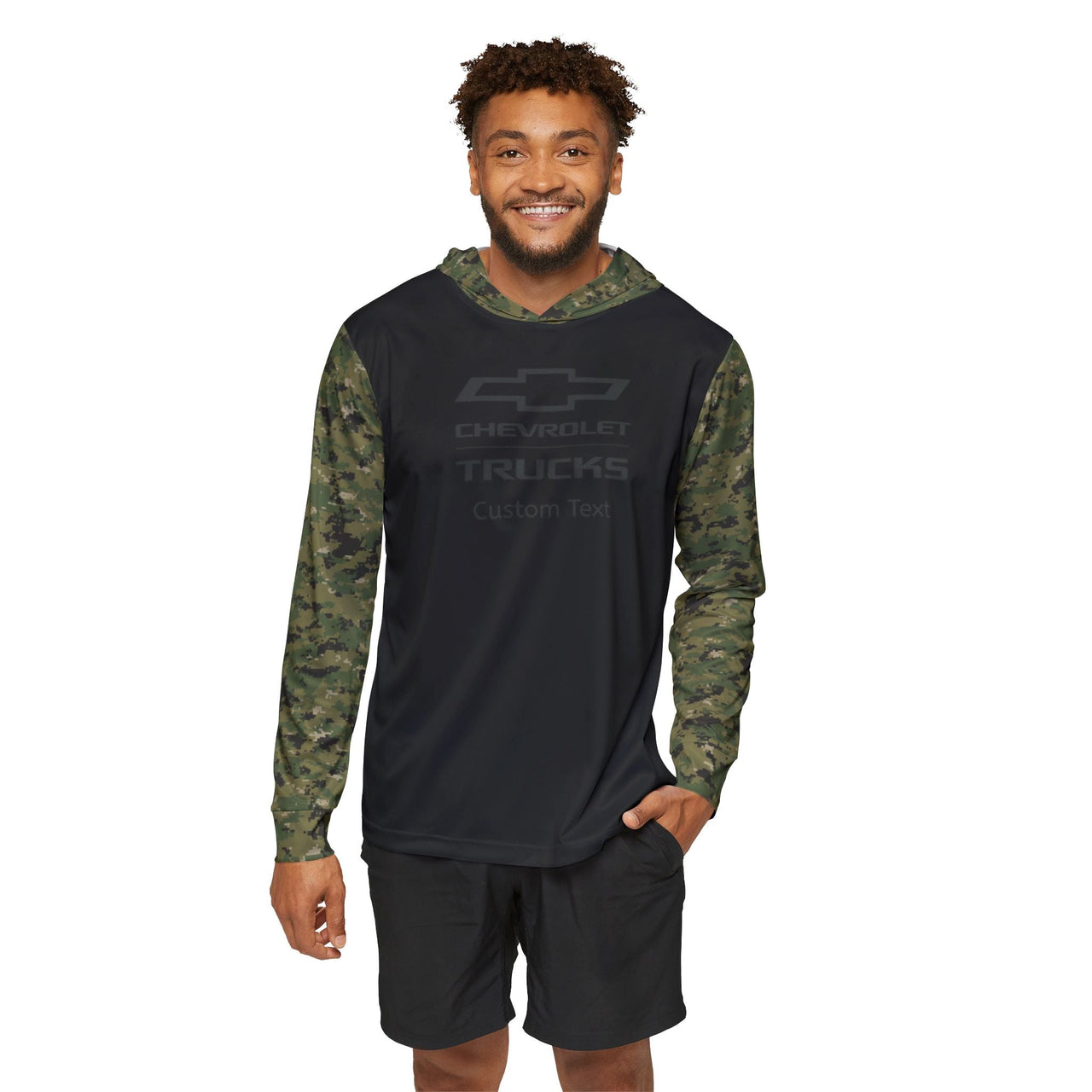 Personalized GM Chevrolet Trucks Bowtie Logo Men's Digital Camo Sports Warmup Hoodie