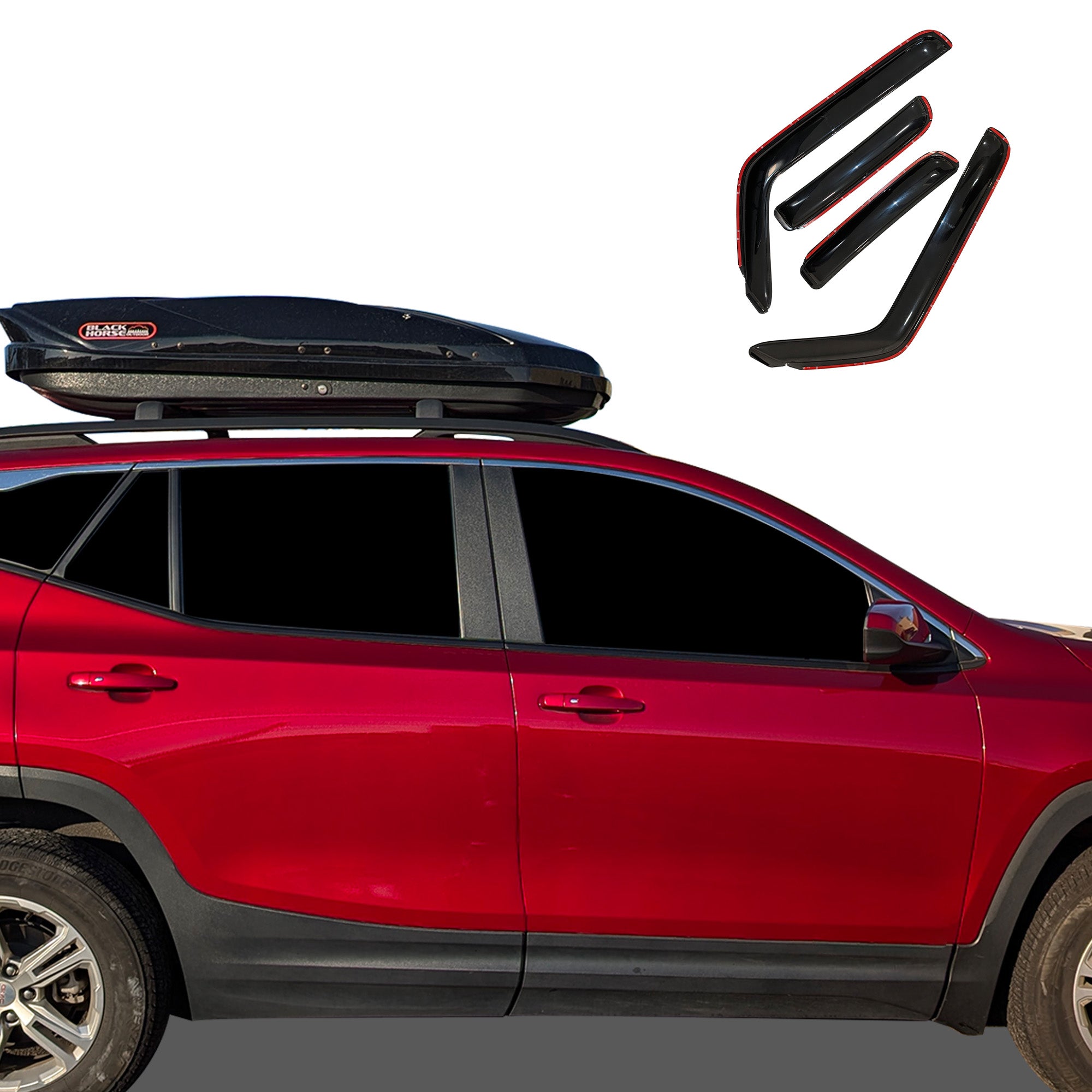 2020-2026 Ford Explorer Rain Guards In Channel | Black Horse Off Road - Image 2